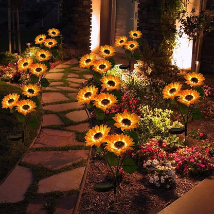 🌻 Realistic & Weatherproof | Solar Sunflower | IP65 Outdoor Decor