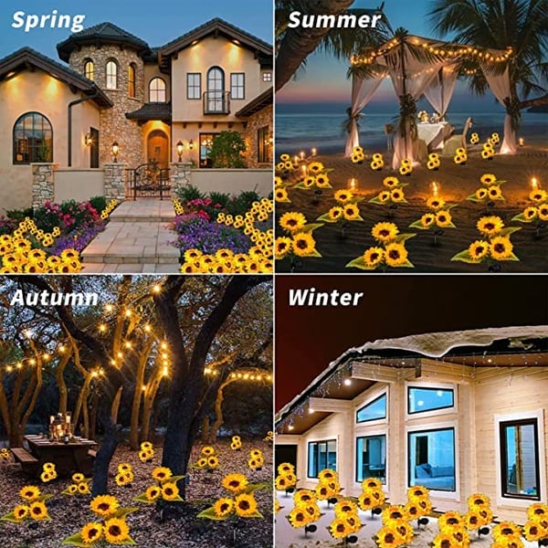 🌻 Realistic & Weatherproof | Solar Sunflower | IP65 Outdoor Decor