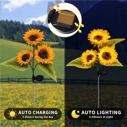 🌻 Realistic & Weatherproof | Solar Sunflower | IP65 Outdoor Decor
