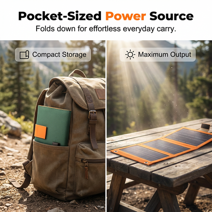 🔥Last Day Sale 60% OFF⏰☀️🔋Portable Solar Panel with USB Charging🏕️