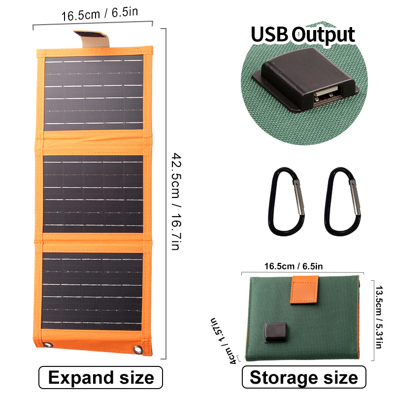 🔥Last Day Sale 60% OFF⏰☀️🔋Portable Solar Panel with USB Charging🏕️