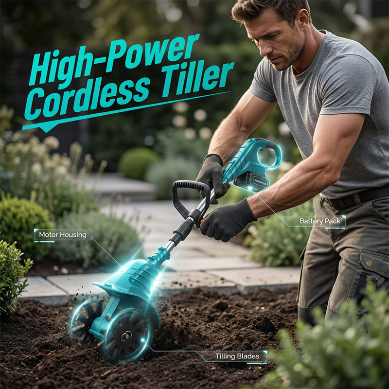🌱Limited-time offer🌱 Cordless Electric Garden Tiller & Cultivator