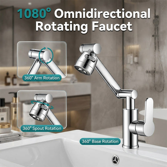 ⏳🔥LIMITED-TIME 50% OFF! 🚰 360° Rotating Mechanical Arm Faucet – Flexible, Modern & Easy to Use ✨