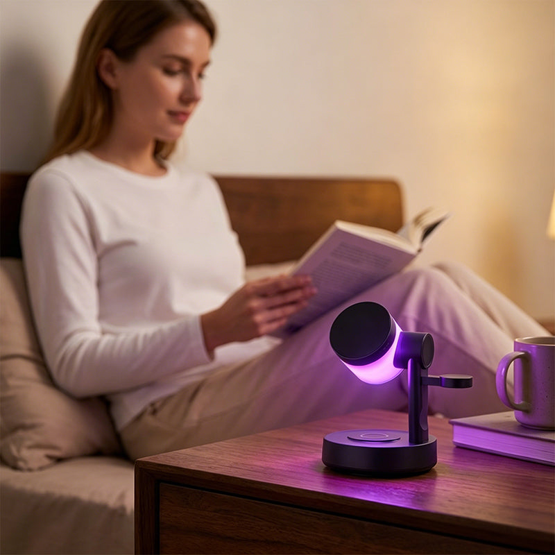 🎧 3-in-1 Wireless Charging Hub & Speaker for Desk & Nightstand — Clean, Cable-Free Charging for Your Ecosystem