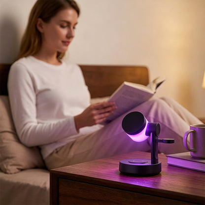 🎧 3-in-1 Wireless Charging Hub & Speaker for Desk & Nightstand — Clean, Cable-Free Charging for Your Ecosystem