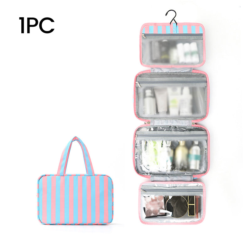 🥳 50% OFF! 🥳 Striped Hanging Travel Toiletry Bag