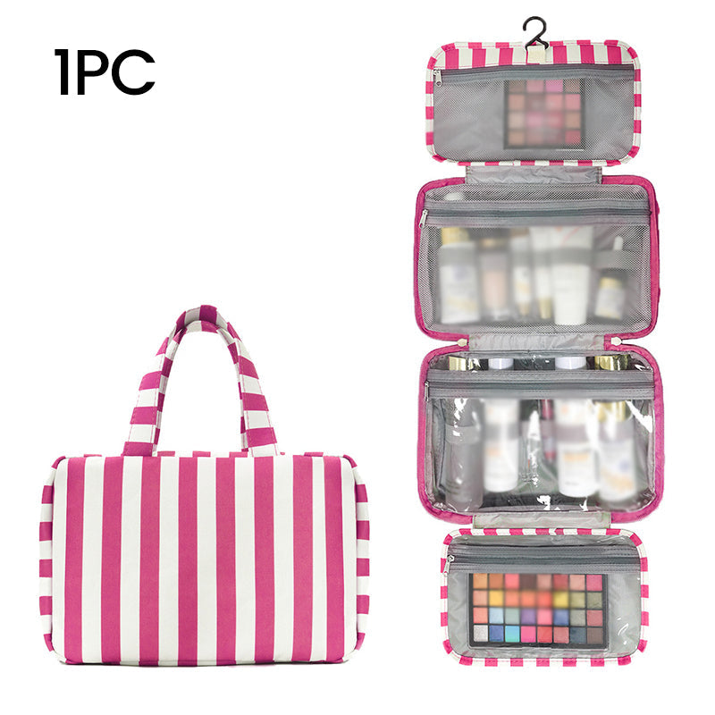 🥳 50% OFF! 🥳 Striped Hanging Travel Toiletry Bag