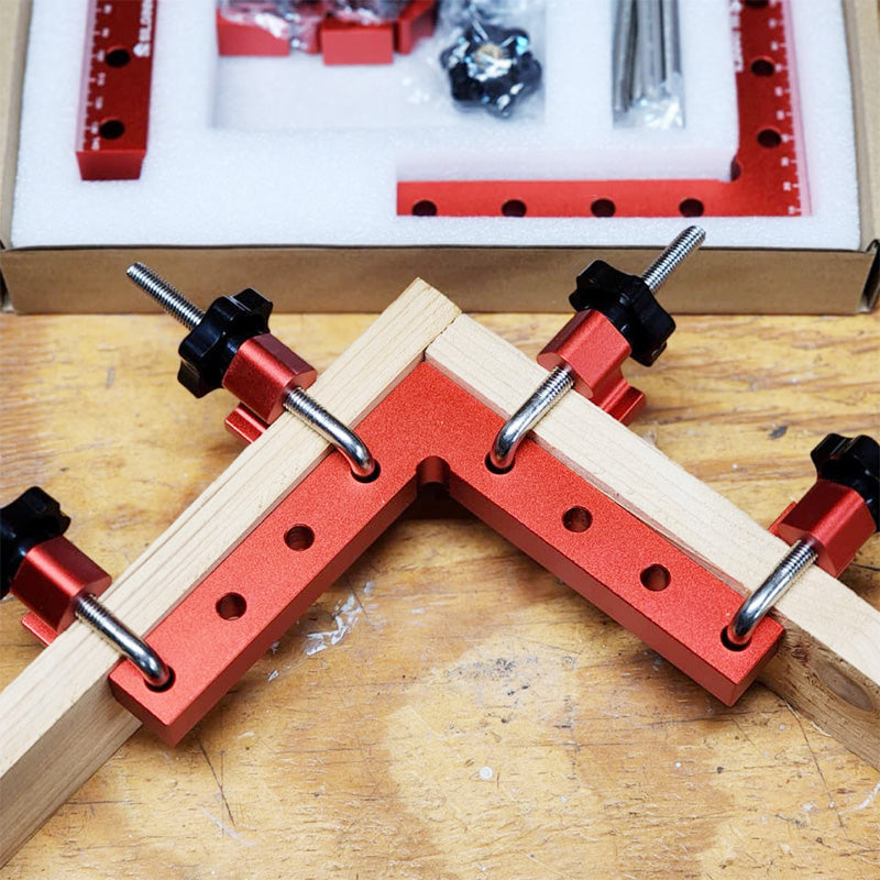 🔧 “Perfect 90° Corners, Every Time — Precision Clamping for Flawless Woodworking.”