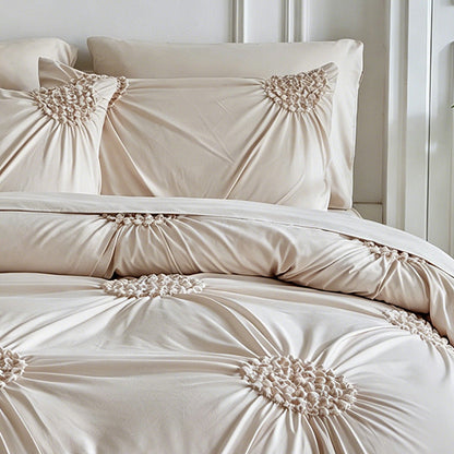 🧵 Soft Touch Pinch Pleat Duvet Set — Brushed Microfiber, No-Iron & Wrinkle-Resistant