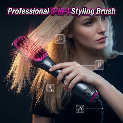 🎉 2026 Sale — Over 162,000 Sold! 💇‍♀️ Professional 3-in-1 Hot Air Brush – Dry, Detangle & Volumize in One Step ✨