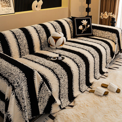 🛋️ Soft Plush Non-Slip Couch Cover – Chenille Sofa Protector | Stays in Place with Anti-Slip Backing