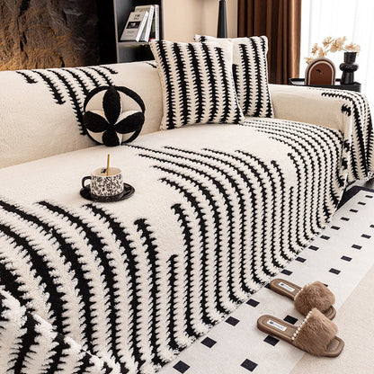🛋️ Soft Plush Non-Slip Couch Cover – Chenille Sofa Protector | Stays in Place with Anti-Slip Backing