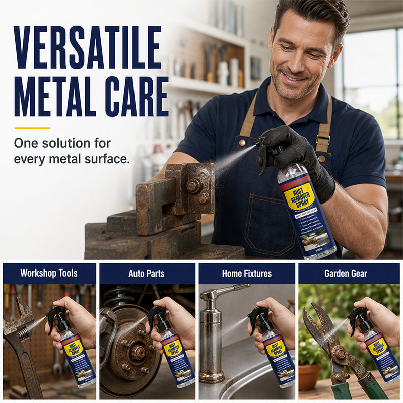 🛠️ Multi-Purpose Rust Remover Spray & Metal Lubricant for Tools, Hinges and Locks