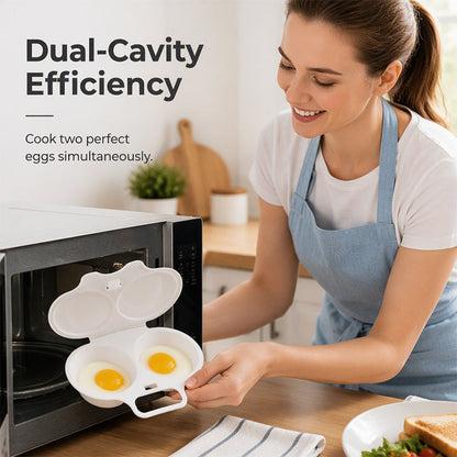 🍳 Microwave Egg Poacher-Dual-Cavity
