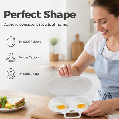 🍳 Microwave Egg Poacher – Dual-Cavity Breakfast Egg Cooker