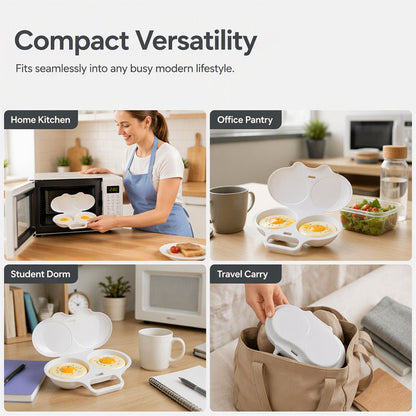 🍳 Microwave Egg Poacher-Dual-Cavity