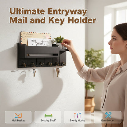 🎉 2026 Sale — 🔥 Wall‑Mounted Mail & Key Holder-BUY 2 GET FREE SHIPPING