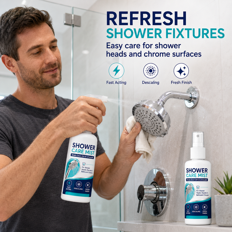 🚿 Shower Limescale Remover Spray – Hard Water Stain Cleaner