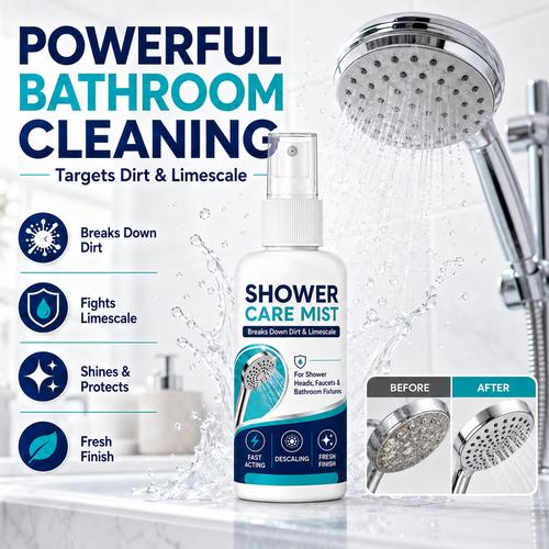 🚿 Shower Limescale Remover Spray – Hard Water Stain Cleaner
