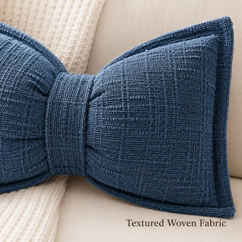 🔥Soft Chenille Bow-Shaped Throw Pillow