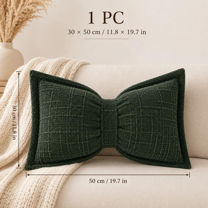 🔥Soft Chenille Bow-Shaped Throw Pillow