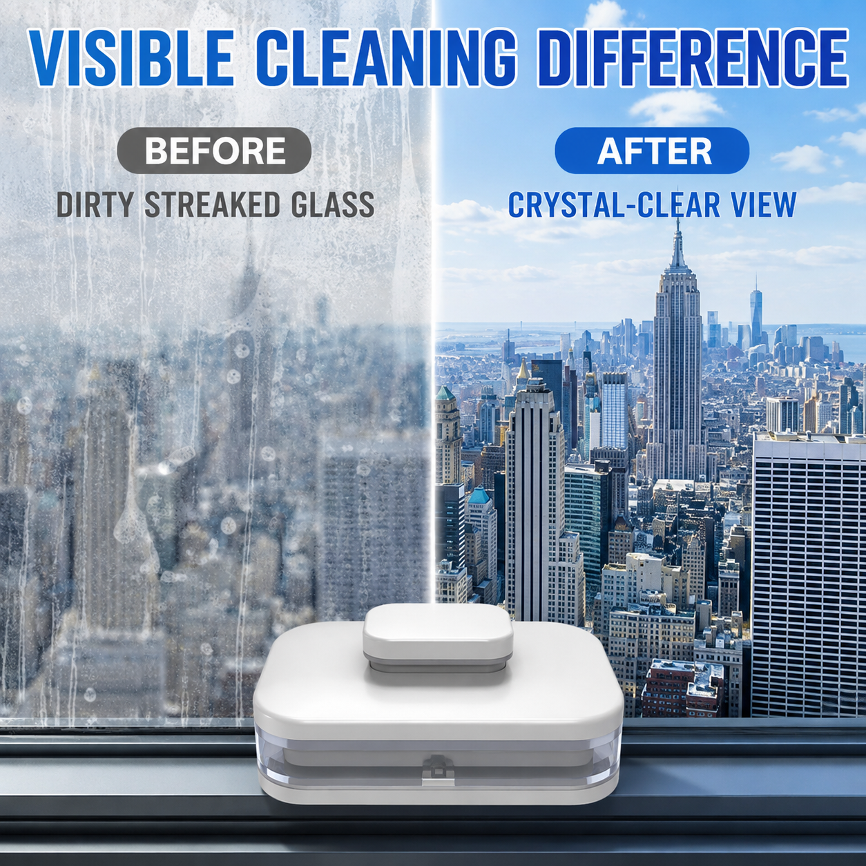 ✨ 6-in-1 Magnetic Window Cleaner for Double-Sided Glass Cleaning with Safety Cord