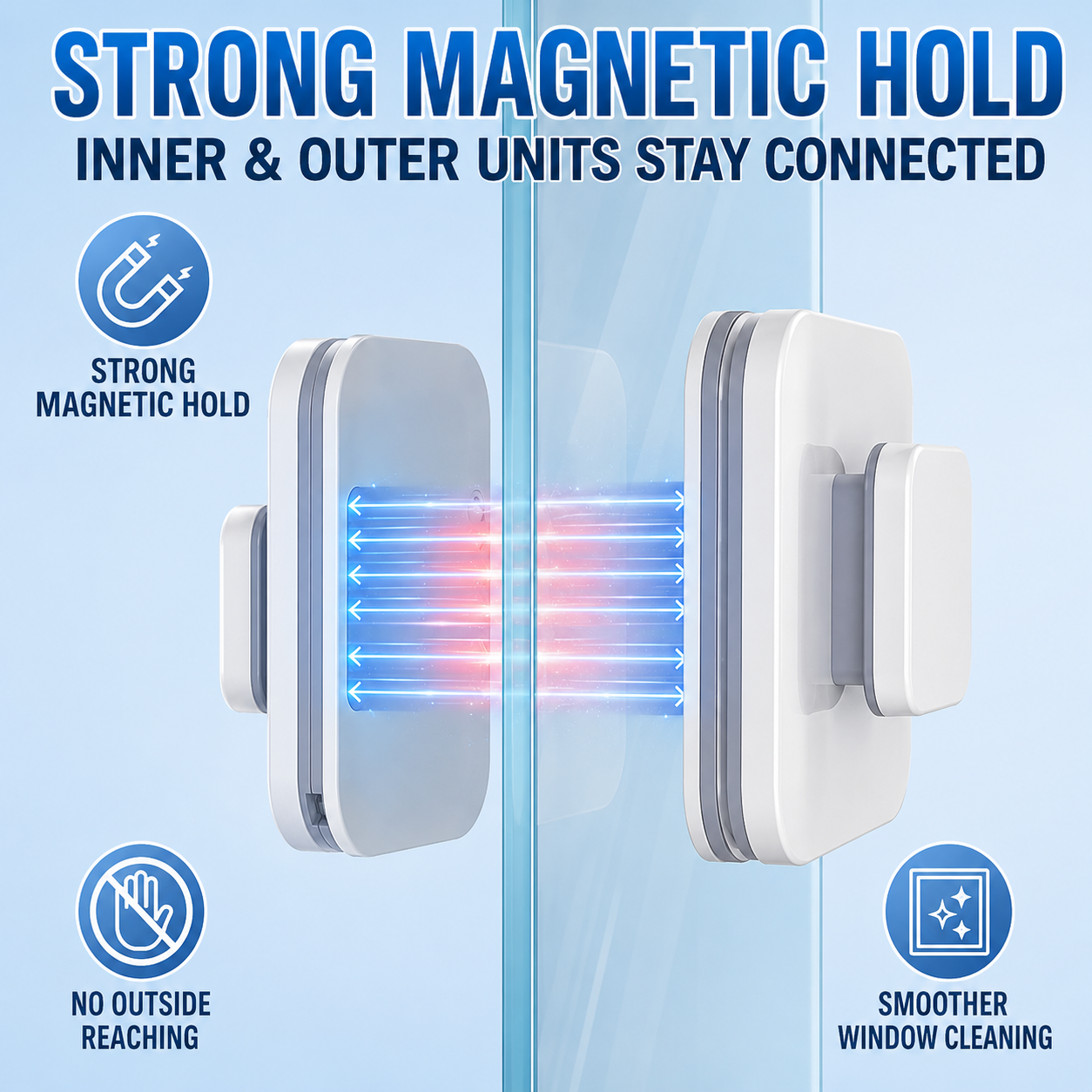 ✨ 6-in-1 Magnetic Window Cleaner for Double-Sided Glass Cleaning with Safety Cord