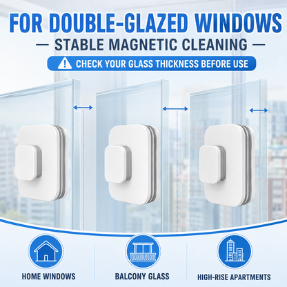✨ 6-in-1 Magnetic Window Cleaner for Double-Sided Glass Cleaning with Safety Cord