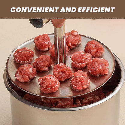 🔥😍 Kitchen Stainless Steel Meatball Mould – Premium 304 Stainless Steel, 6 or 12 Holes & Ergonomic Design