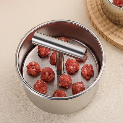 🔥😍 Kitchen Stainless Steel Meatball Mould – Premium 304 Stainless Steel, 6 or 12 Holes & Ergonomic Design