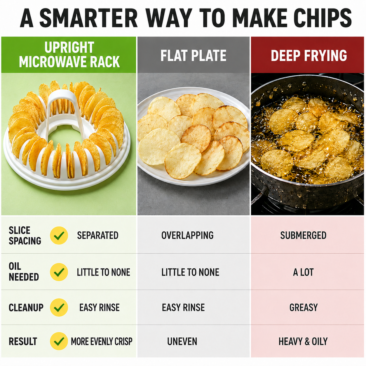 🥔 Microwave Potato Chip Maker with Slicer – Oil-Free Snack Kit ✨