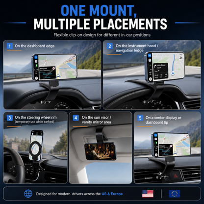 🥳HOT SALE🥳💞15K+ SOLD! Car Phone Mount N52 magnets, 360° rotation & anti-slip. Secure drive – grab yours! ✅