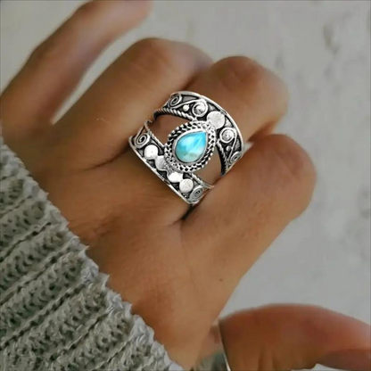 🌸 Buy 1 Get 1 Free!🌸Vintage Carved Teardrop Ring for Women💎
