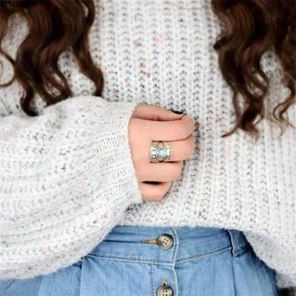 🌸 Buy 1 Get 1 Free!🌸Vintage Carved Teardrop Ring for Women💎