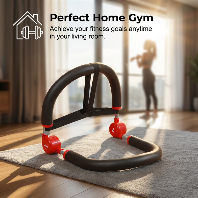 🛡️Core & Sit‑Up Exercise Machine – Assisted rebound protects your back, thick foam padding supports neck & spine. 🏠✨