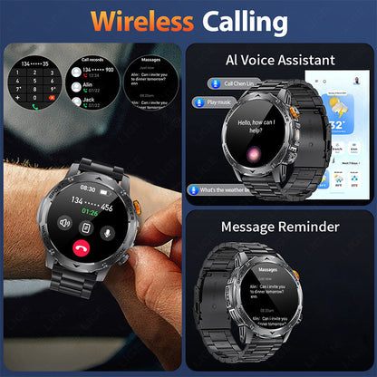 ⌚ 1000mAh Smartwatch – 1.7' Display, 100+ Sports Modes & LED Light