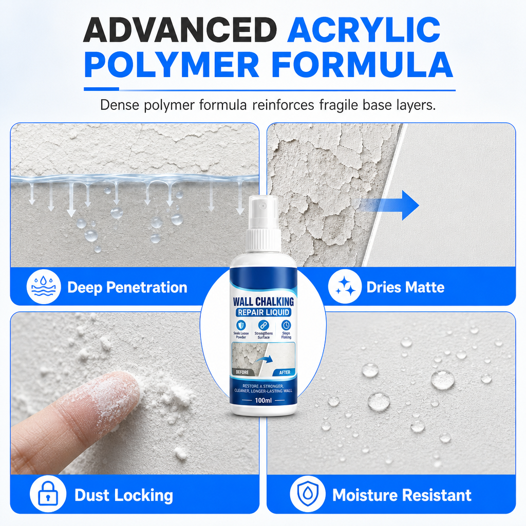 🧱 Wall Chalking Repair Liquid – Surface Curing Agent ✨