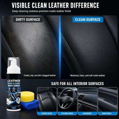 🚗Car Interior Leather Foam Cleaner Kit