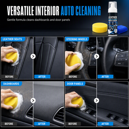 🚗Car Interior Leather Foam Cleaner Kit
