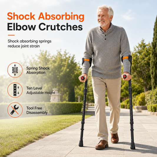 🦯✨ Foldable Forearm Mobility Aid – Adjustable, Non-Slip Support for Everyday Walking & Recovery