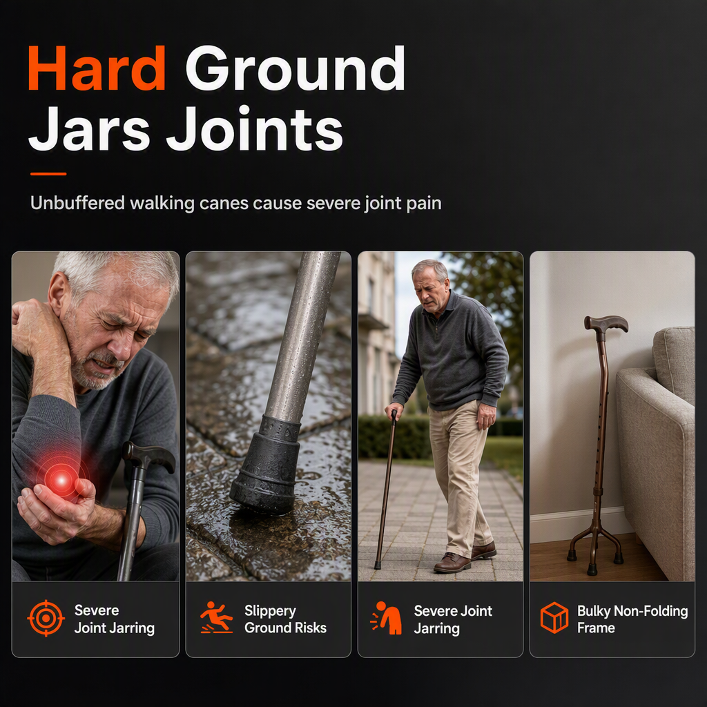 🦯✨ Foldable Forearm Mobility Aid – Adjustable, Non-Slip Support for Everyday Walking & Recovery
