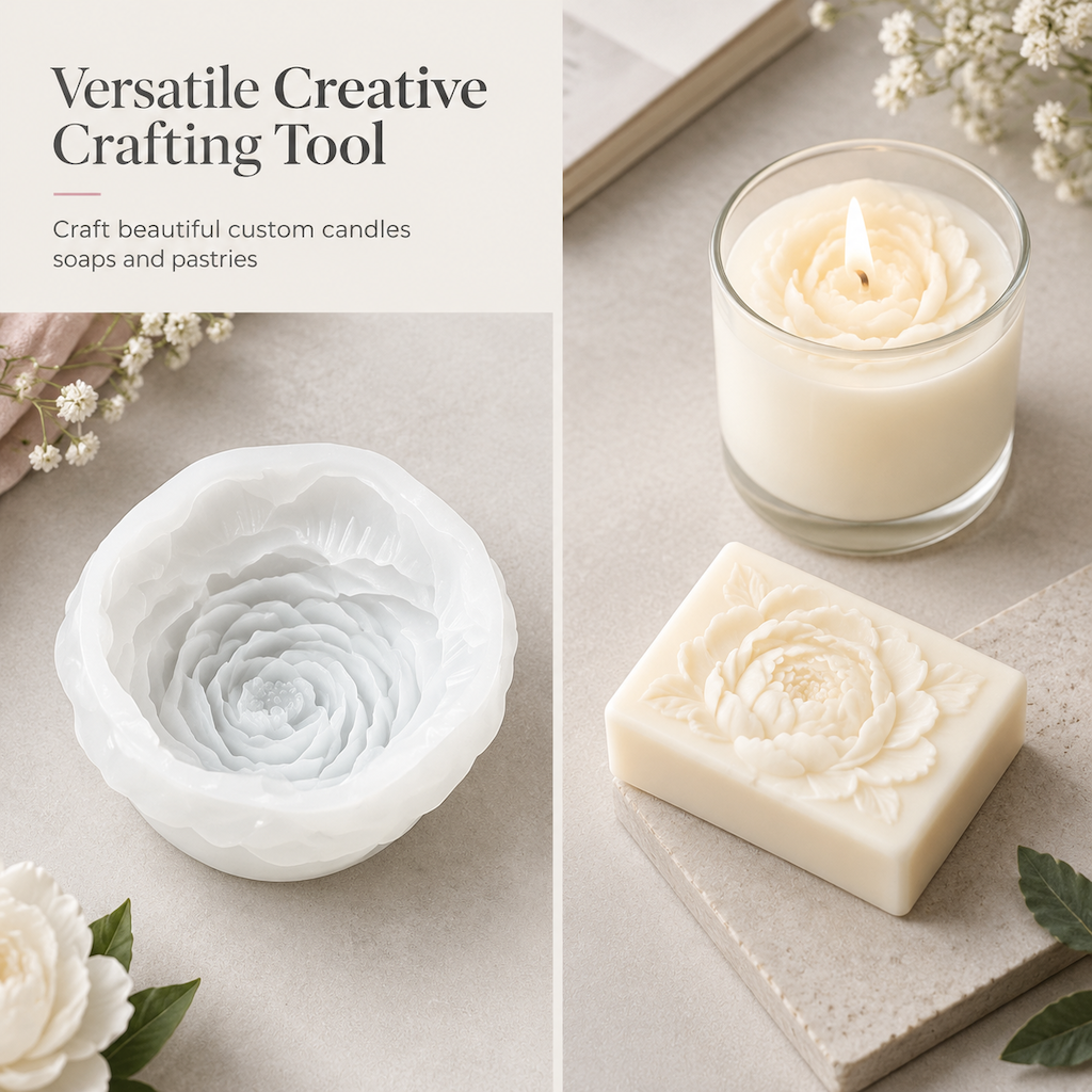🌸 Peony Flower Silicone Mold for Cake Decorating & Crafts 🍰
