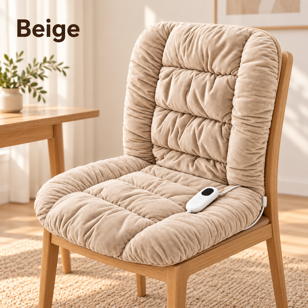 🔥 Heated Seat & Back Cushion – Plush Chair Warmer