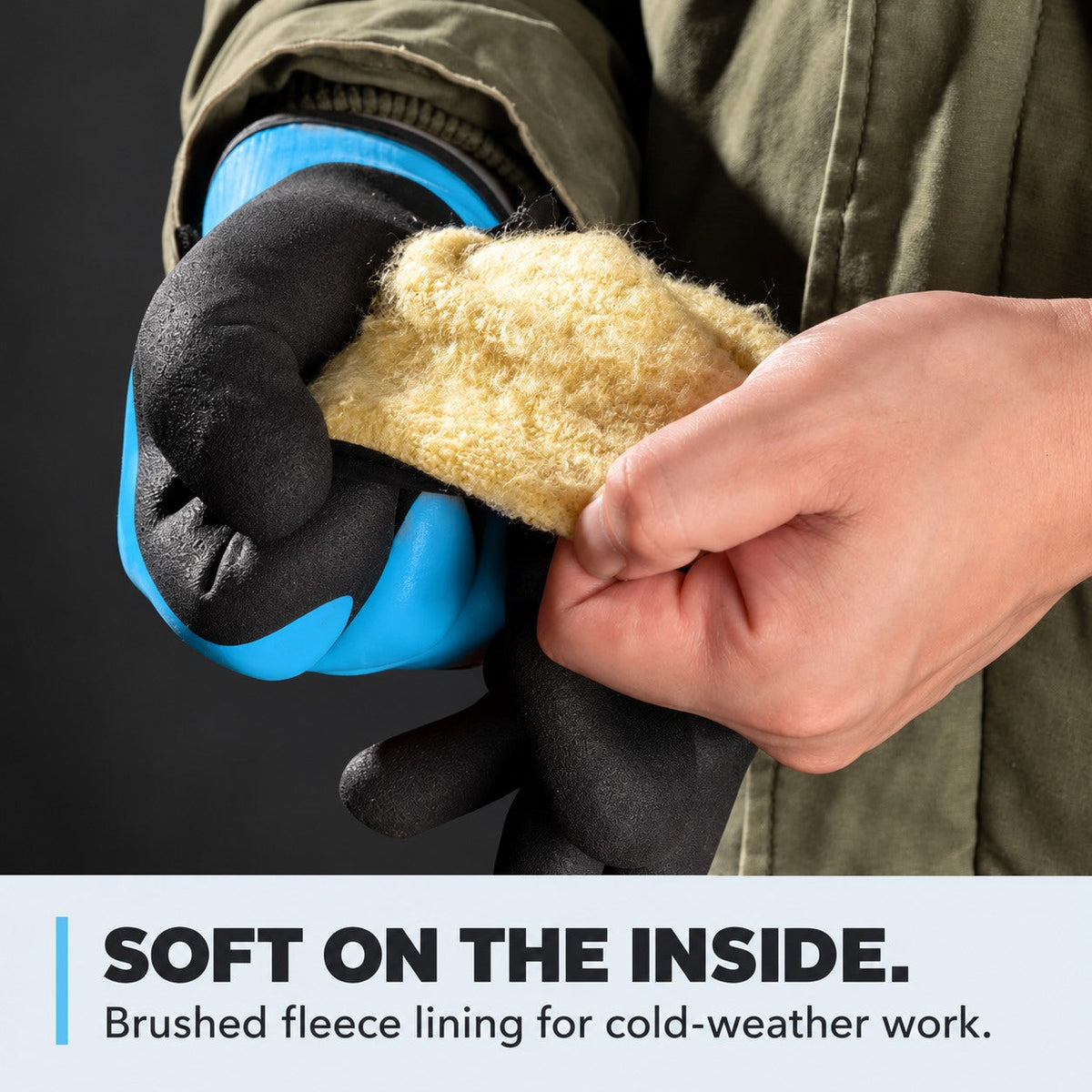 Heavy Duty Insulated Work Gloves - Latex-Dipped, 100% Waterproof, Rubber Palm, Velcro Wrist, Better Grip, Tight-Fitting Gardening & Hardware Protective Gloves