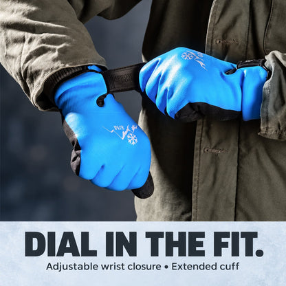 Heavy Duty Insulated Work Gloves - Latex-Dipped, 100% Waterproof, Rubber Palm, Velcro Wrist, Better Grip, Tight-Fitting Gardening & Hardware Protective Gloves