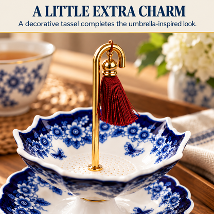 Umbrella Porcelain Ceramic Tea Strainer