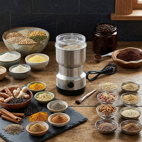 🏅High-Speed Stainless Steel Grain Grinder
