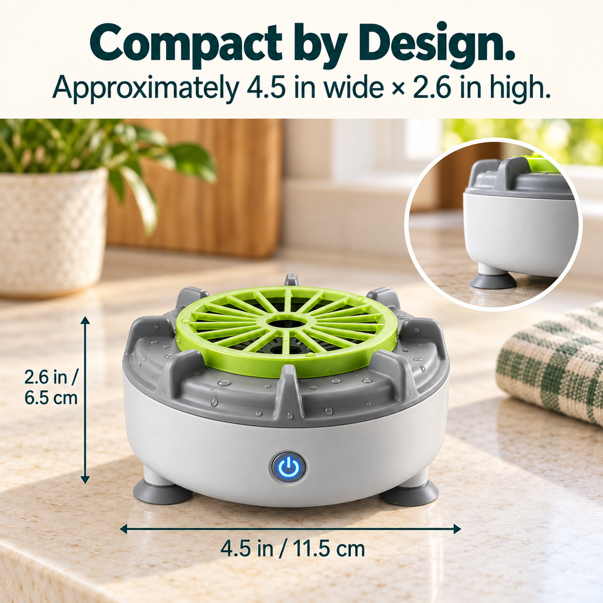 Compact Fruit & Vegetable Washer – Sink & Basin Washing Device